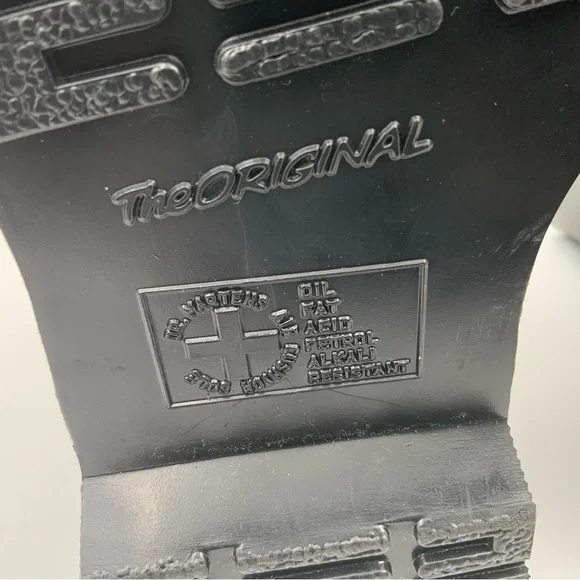 Dr, Marten’s USM/6 1460 Mono Smooth 8-Eyelet Black Leather Combat Boots. - Picture 9 of 10